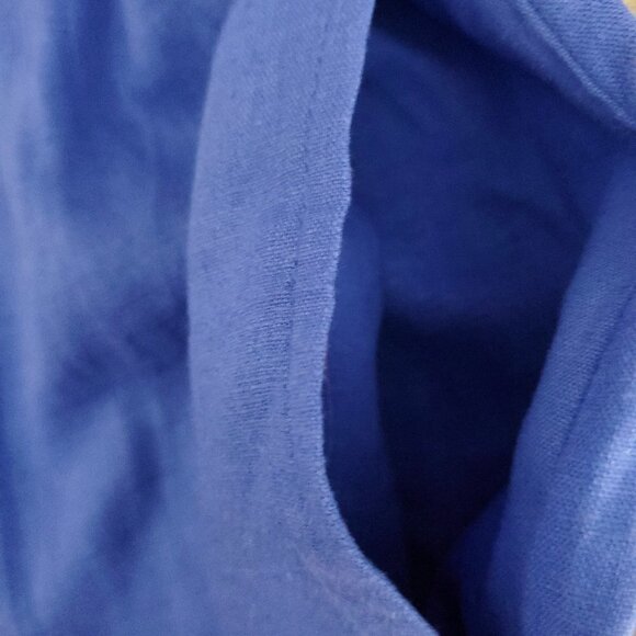 🔥Open Edit V Neck Linen Blend Blue Amparo Romper - Picture 6 of 8